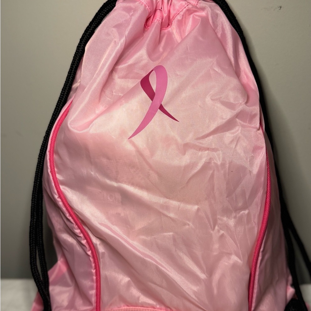 BMW Ultimate Drive Susan Komen Pink Drawstring Napsack/Gym Sack Beach Bag NWT.